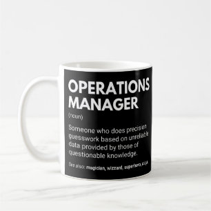 Caneca De Café Gerente de Operações Definição de Trabalho Engraça