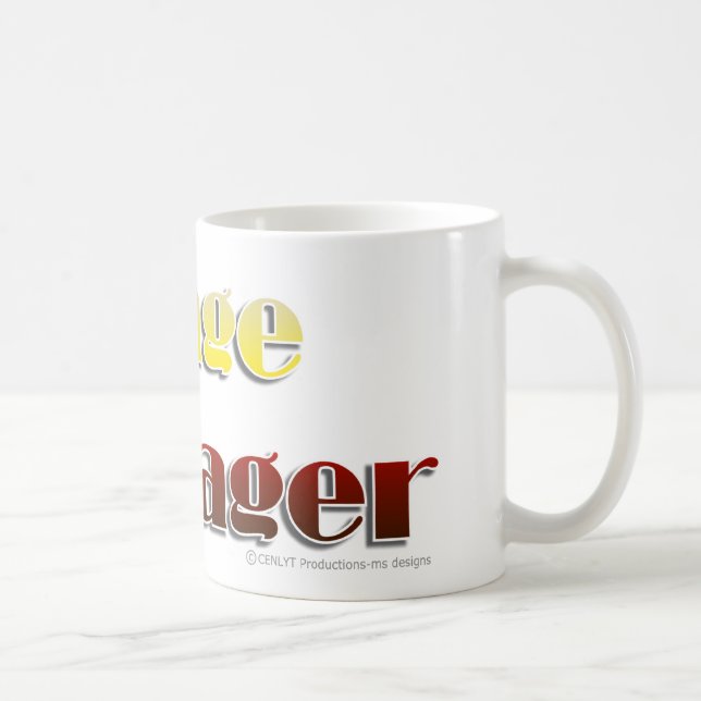 Caneca De Café Gerente de palco (texto somente) (Direita)