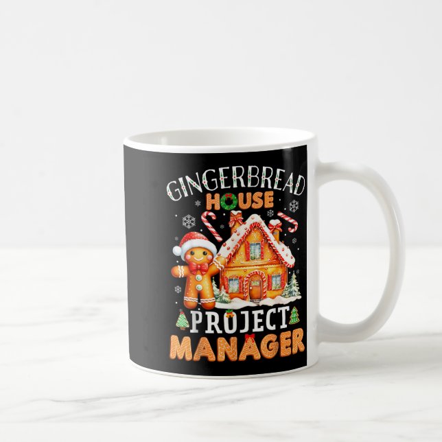 Caneca De Café Gerente de Projeto de Casa de Gingerbread Decorand (Direita)
