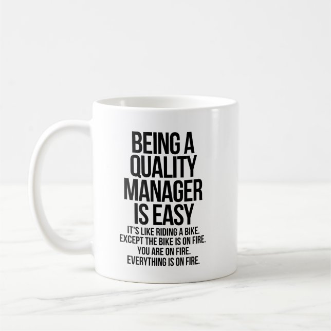 Caneca De Café Gerente de qualidade (Esquerda)
