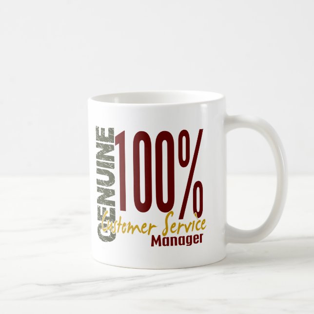 Caneca De Café Gerente de serviço ao cliente genuíno (Direita)