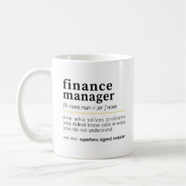 Caneca De Café Gerente Financeiro – Definição Divertida 