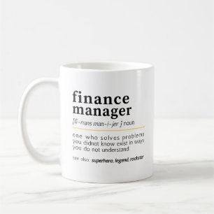 Caneca De Café Gerente financeiro - Definição engraçada