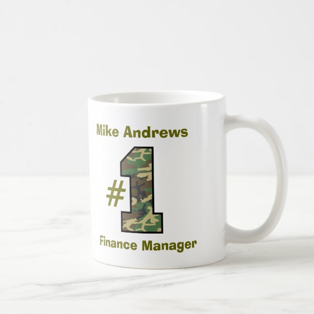 Caneca De Café Gerente V20 da finança do número um (Direita)