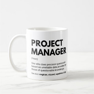 Caneca De Café Gerentes de Projetos Frase de Trabalho Engraçada