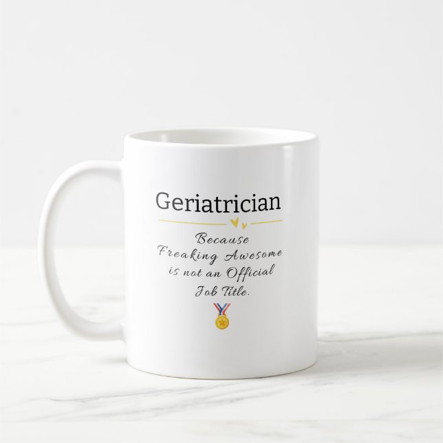 Caneca De Café Geriatra Freaking Awmanutenção Cargo (Esquerda)