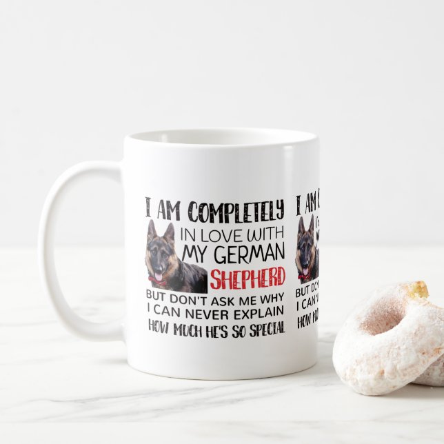 caneca de café german shepherd (Com Donut)