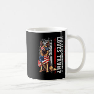 Caneca De Café German shepherd Até Meu Cachorro Adora Trump Engra