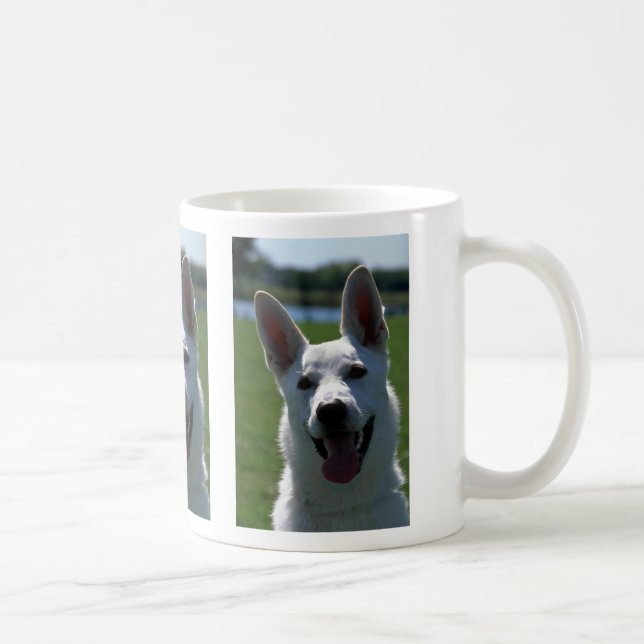 Caneca De Café German shepherd branco (Direita)