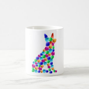 Caneca De Café German shepherd cão Aquarela pintura ponto