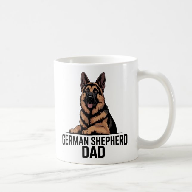 Caneca De Café german shepherd dad german shepher lover dog cofee (Direita)