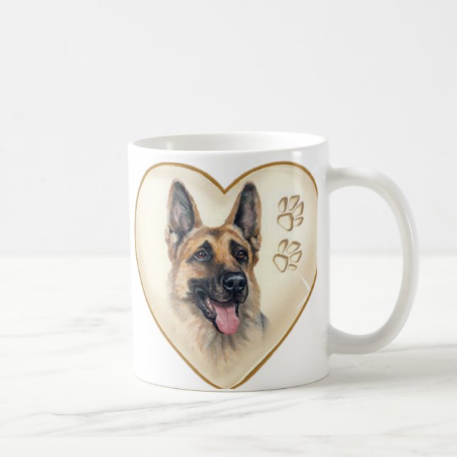 Caneca De Café German shepherd de copa de café (Direita)