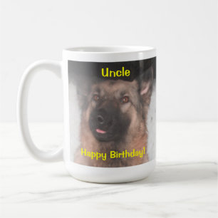 Caneca De Café German shepherd De Lama Para Fora Feliz Bday