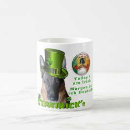Caneca De Café German shepherd do dia do St. Patricks