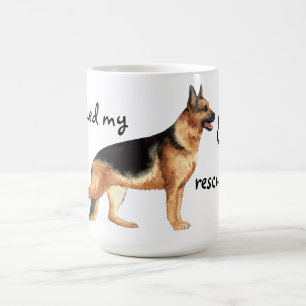 Caneca De Café German shepherd do salvamento