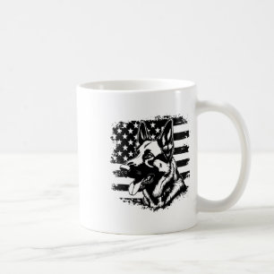 Caneca De Café German shepherd Dos Eua Flag Sungles Patriotic 4th