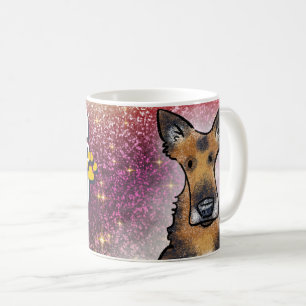 Caneca De Café German shepherd e coágulo viciado em café