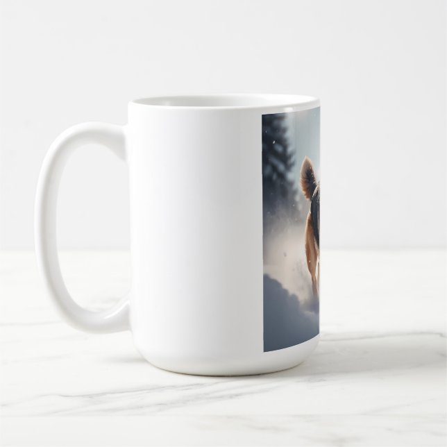 Caneca De Café German shepherd Elegante (Esquerda)