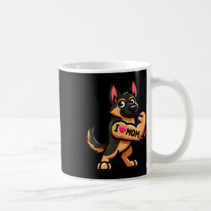 Caneca De Café German shepherd Eu Amo A Mãe Tatuagem Engraçada De