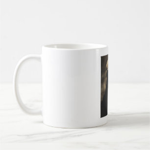 Caneca De Café German shepherd Gritando na Lua