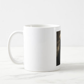 Caneca De Café German shepherd Gritando na Lua