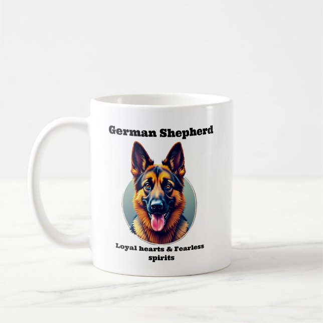 Caneca De Café German shepherd Leal - Spira Coffee Mug (Esquerda)