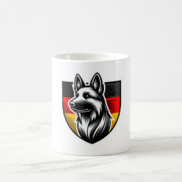 Caneca De Café German Shepherd Mug with German Flag - Perfect Gif