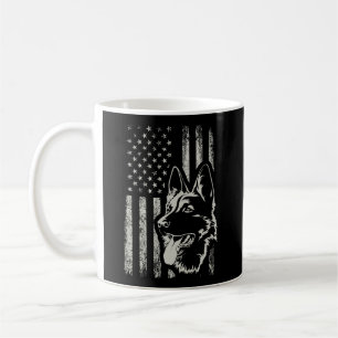 Caneca De Café German shepherd Patriótico Lover do Cão de Bandeir