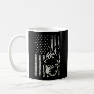 Caneca De Café German shepherd Patriótico Lover do Cão de Bandeir