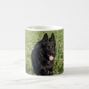 Caneca De Café German shepherd preto da laca
