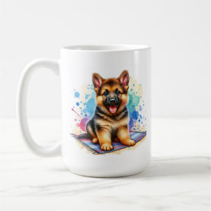 Caneca De Café German shepherd Puppy Personalizado