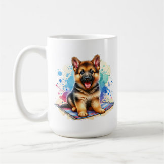 Caneca De Café German shepherd Puppy Personalizado