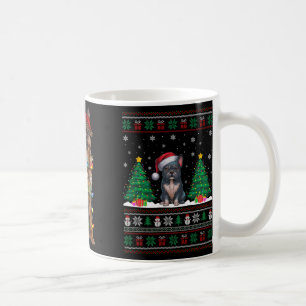 Caneca De Café German shepherd Santa Hat Cachorro de Natal Alemão