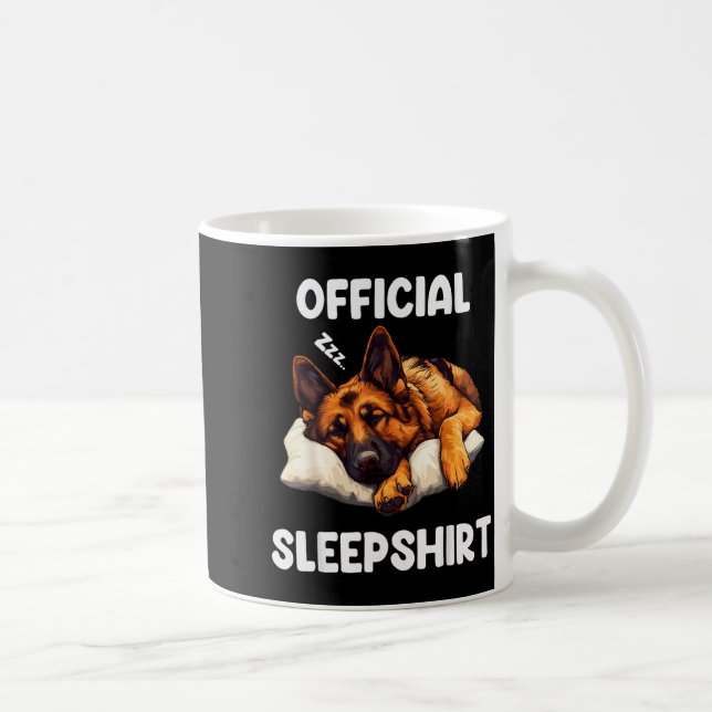 Caneca De Café German Shepherd Sleepshirt Dog Lover Pajamas  (Direita)
