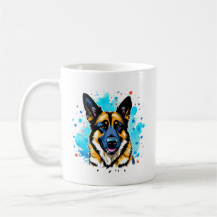 Caneca De Café German shepherd Splash Mug