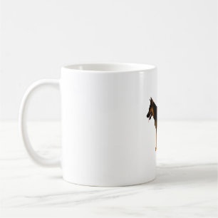 Caneca De Café German shepherd Vermelho Preto
