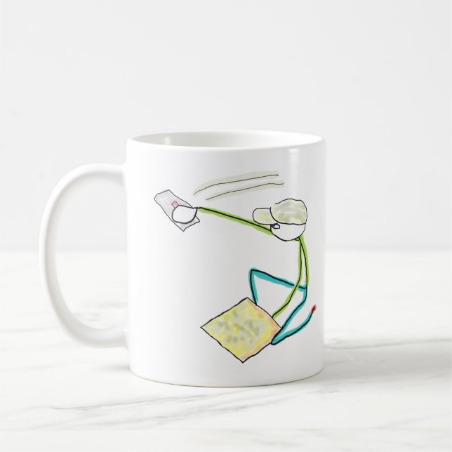 Caneca De Café Gesso Stickman (Esquerda)