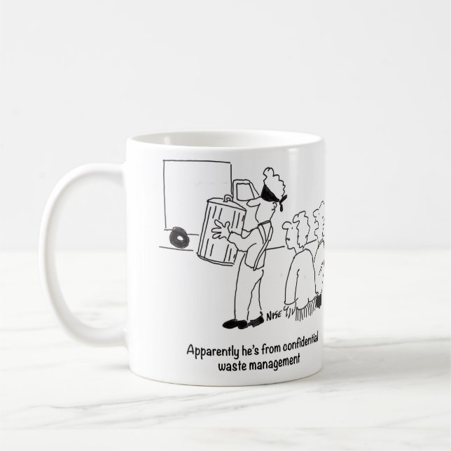 Caneca De Café Gestão de Resíduos Confidenciais (Esquerda)