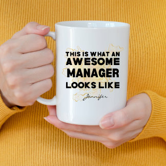 Caneca De Café Gestor Encantado Parece Personalizado