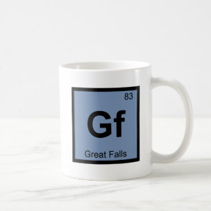 Caneca De Café Gf - Great Falls Montana Tabela Periódica Química