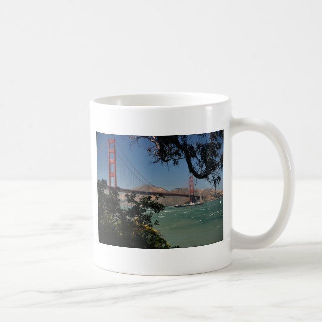 Caneca De Café GGBridgeWithBranches (Direita)