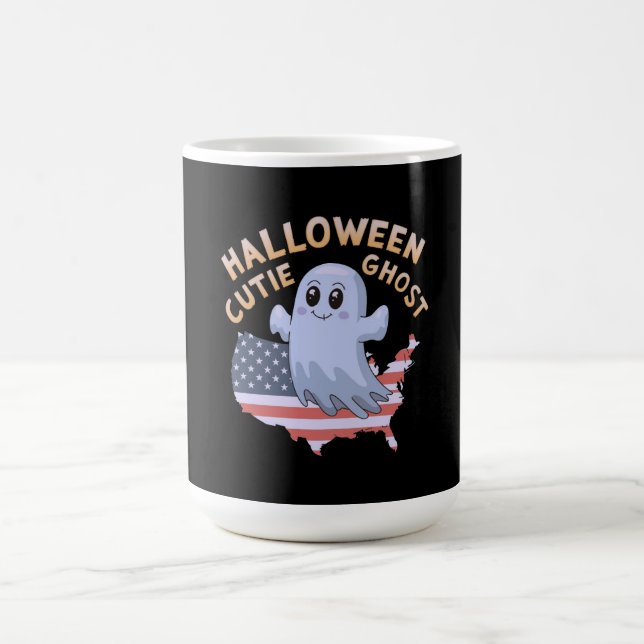 Caneca De Café Ghost Bonito Adorável do Halloween Spooky, Engraça (Centro)