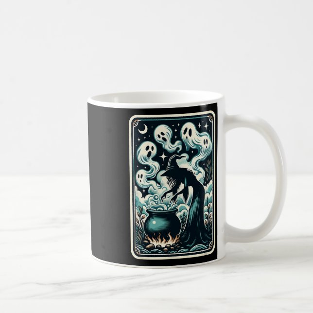 Caneca De Café Ghost Cauldron Gothic - Placa de Tarot Supernatura (Direita)