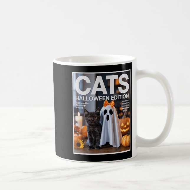 Caneca De Café Ghost Cinto E Paro Dia de as Bruxas engraçado De G (Direita)