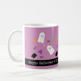 Caneca De Café Ghost Colorida de Confetti Mix Bonita do Halloween