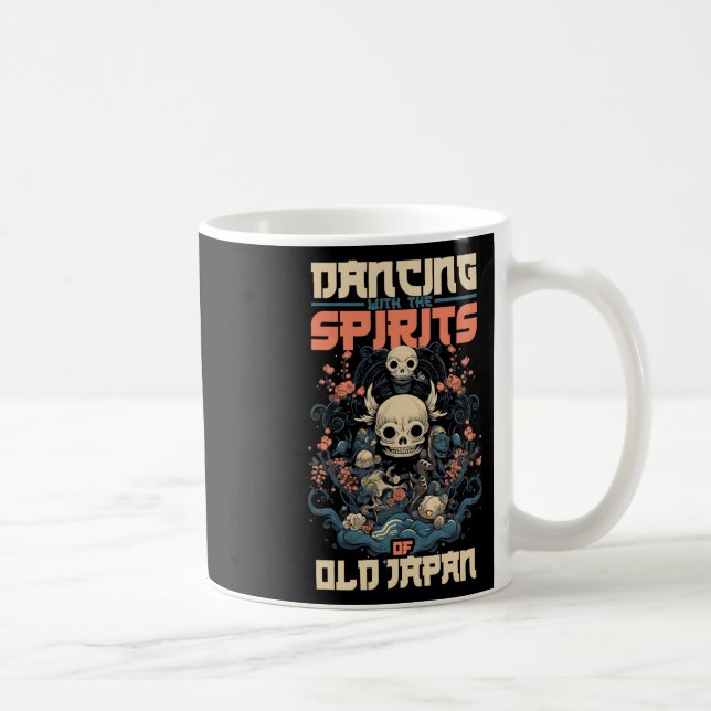 Caneca De Café Ghost Demon Dançando Com O Espírito Do Antigo Japã (Direita)