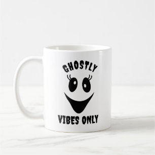Caneca De Café Ghost Face Vibrações Fantasmagóricas Apenas Hallow