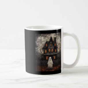 Caneca De Café Ghost Hauned House Midnight Halloween Ghost Spook