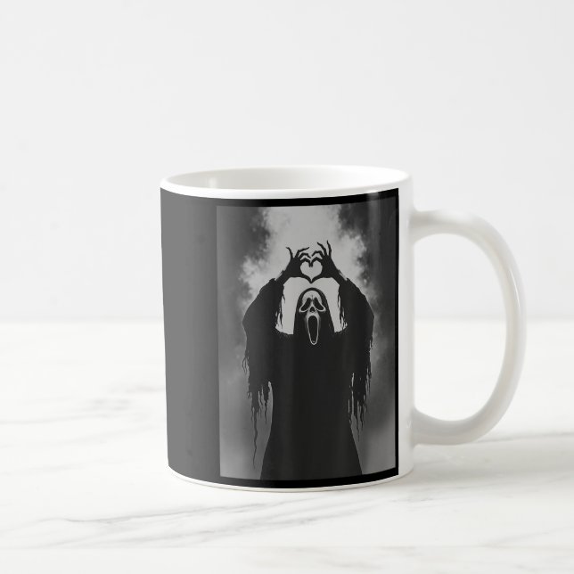Caneca De Café Ghost Heart Hands Y Face Horror Ster Halloween  (Direita)