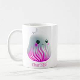 Caneca De Café Ghost Kawaii Cute - Personalizado com o nome